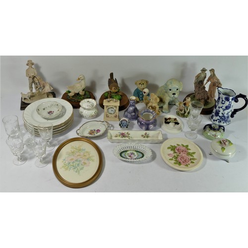 21 - A large collection of ceramics and glassware, together with a selection of fountain & ballpoint pens... 