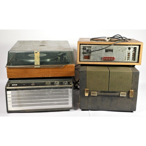 34 - A Bush transistorised with Garrard turntable, together with a Bush transistorised stereo ampilifer, ... 