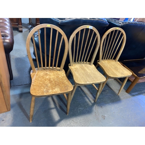 105 - Three Ercol chairs (for restoration)