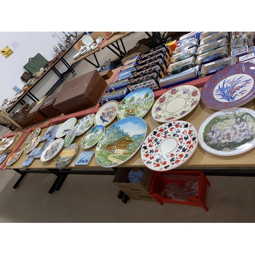 51 - A selection of decorative wall plates including Delft, West German etc.