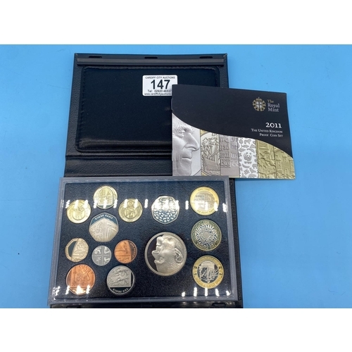 147 - The Royal Mint 2011 UK Proof Coin Set - including HRH Philip 90th Birthday Celebration £5 Coin