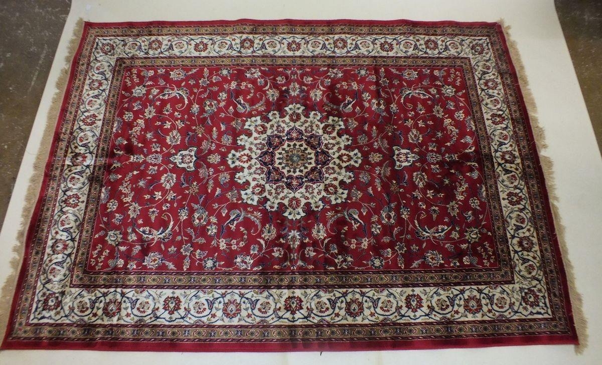 A red ground Kashmir style rug with Shar...