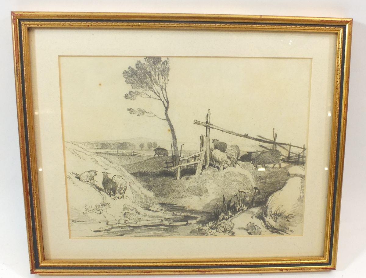 An early 19th century pencil sketch with...
