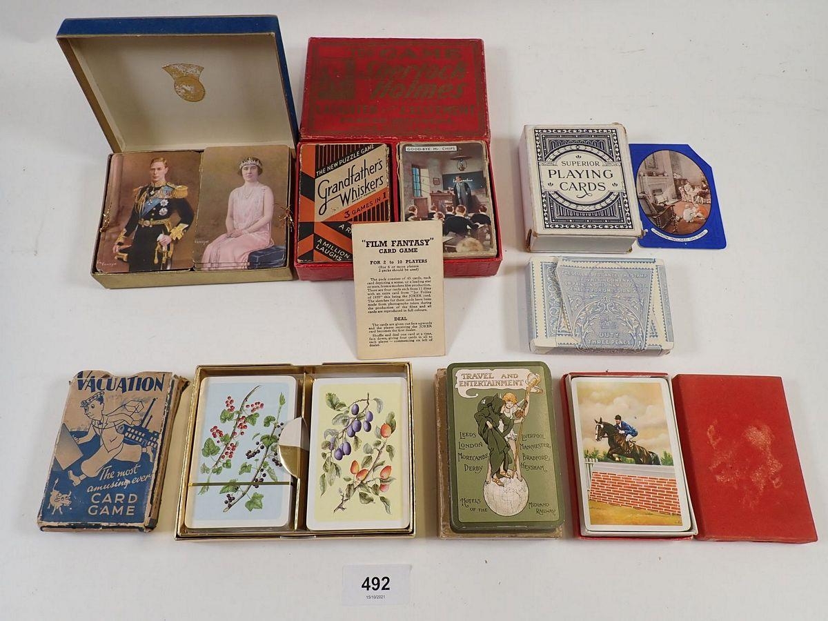 A tray of seven antique and vintage play...