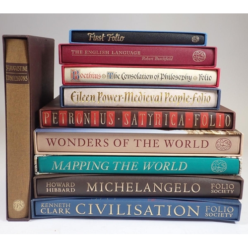 537 - A collection of ten folio books
