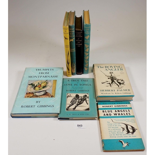 543 - Eight books illustrated by Robert Gibbings - some first editions