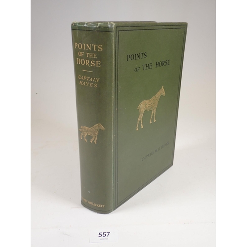 557 - Points of The Horse by Horace Hayes published by Hurst and Blackett 1933 - good condition