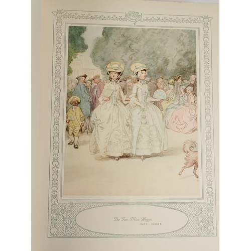 564 - She Stoops to Conquer by Oliver Goldsmith, mounted colour plates by Hugh Thomson 1902, first edition... 