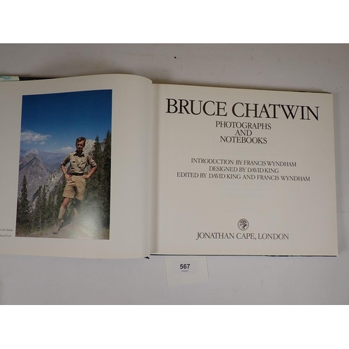 567 - Photographs and Note Books by Bruch Chatwin 1993, first edition, first printing - VGC