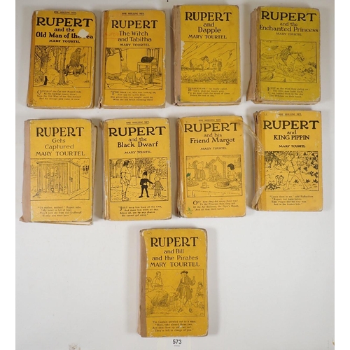 573 - A set of ten Rupert Little Bear Library books by Mary Tourtel