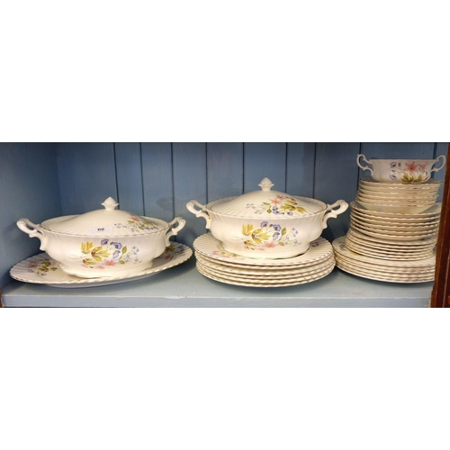 60 - A Richmond dinner service 'Wild Anemone' comprising: teapot, six dinner plates, six side plates, six... 