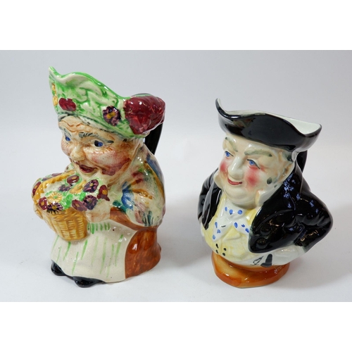 11A - Two vintage character jugs, tallest 19cm