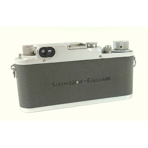 59 - An Ernest Leitz Wetzlar Leica IIIb camera stamped Luftwaffen–Eigentum, serial No362916, with Leitz f... 