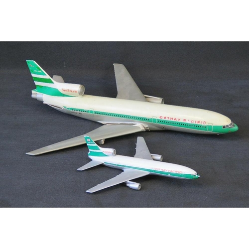 A Skyland Models Super Tristar Travel Agent Style Model Aircraft In Cathay Pacific Livery 54cm In L