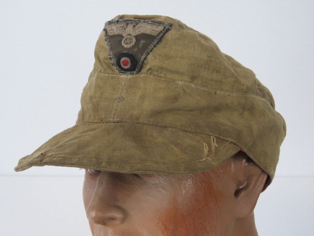 A Wwii German Afrika Corps M43 Cap