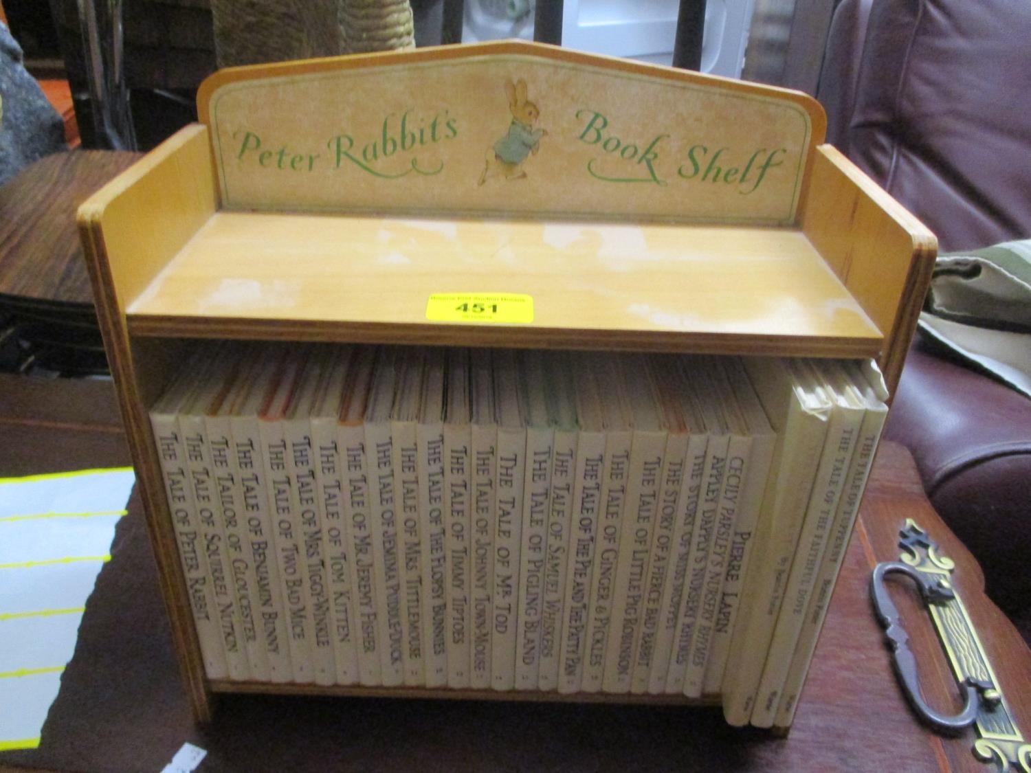 A Peter Rabbit Bookshelf Containing Twenty Seven Beatrix Potter Books