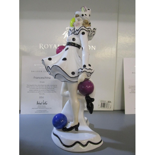 28 - Valerie Annand and Tom Mason for Royal Doulton - a matched set of four limited edition Balloon Clown... 