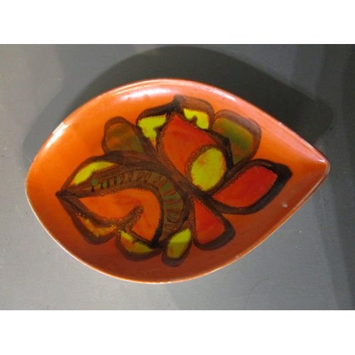 29 - Poole pottery - a group of three mid 20th century Delphins leaf pattern dishes, comprising a spear s... 