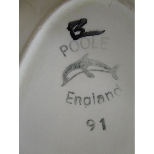 29 - Poole pottery - a group of three mid 20th century Delphins leaf pattern dishes, comprising a spear s... 
