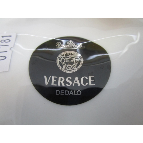 45 - Gianni Versace for Rosenthal - Medusa range, a platinum coloured dish with a central depiction of Me... 