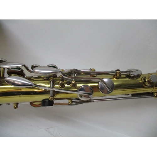 297 - A Buisson MK 1X saxophone with a brass body and silver plated keys, 31