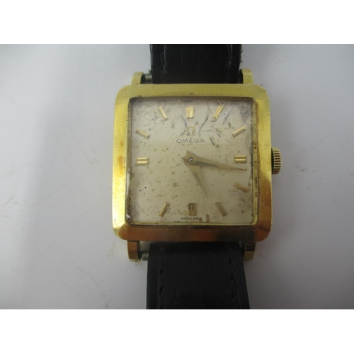 26 - An Omega 18ct gold gents manual wind triple signed wristwatch, c. 1958.  The 17 jewel calibre 511 mo... 