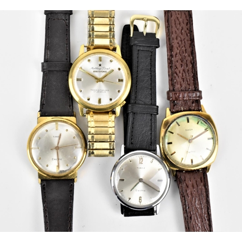 50 - A group of vintage electronic watches to include a 17 jewel Matthey-Dovet Electronic gents wristwatc... 