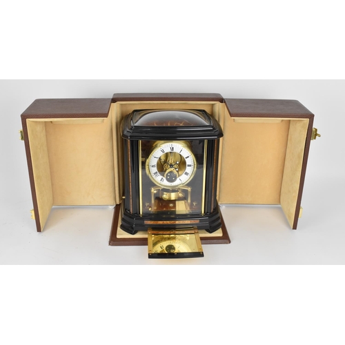 51 - A Jaeger Le Coultre, extremely fine and rare special edition Atmos clock, ref 226 with a sliding pan... 