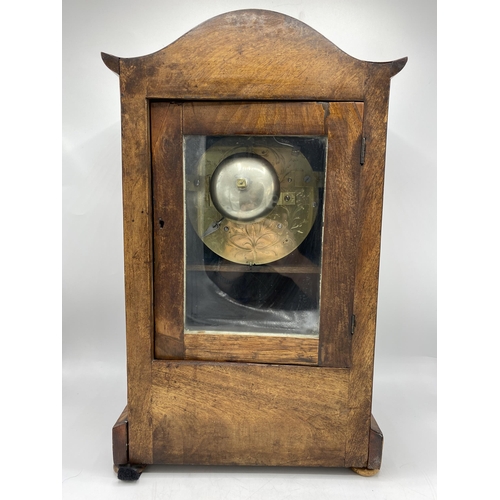 42 - An interesting Regency mahogany bracket clock, the white 8 inch enamel dial signed 'John Grant Londo... 