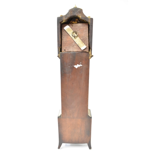 10 - A 19th century pocket watch holder in the form of a longcase clock housing a late 19th/early 20th ce... 