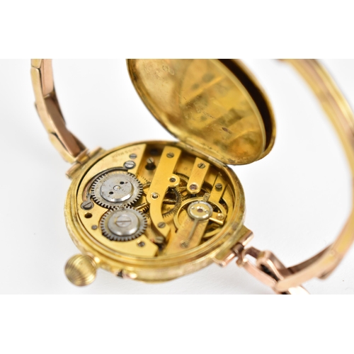 41 - A late 19th/early 20th century Continental ladies 9ct gold cased open faced pocket watch with wristw... 