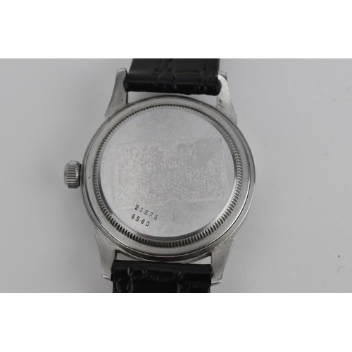 24 - A 1950/60s gents Tudor 'Rose' Oyster manual wind stainless steel wristwatch, ref.4540, having a whit... 