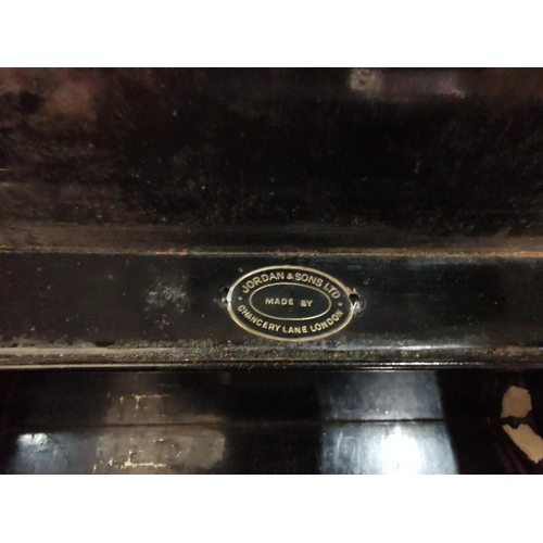 43 - A vintage metal deed box by Jordan and Sons Ltd together with one other 
Location: A1B