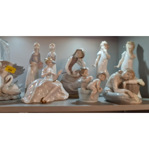 45 - A Group of nine figures to include The Leonardo Collection, Nao and Lladro
Location: 5:1