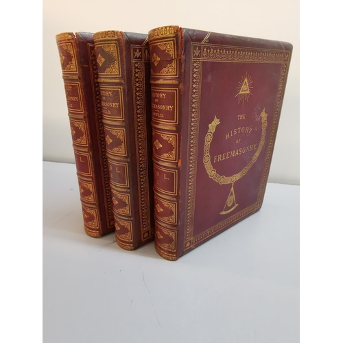 52 - The History of Freemasonry in three leather bound volumes by Robert Freke Gould dated 1886 
Location... 