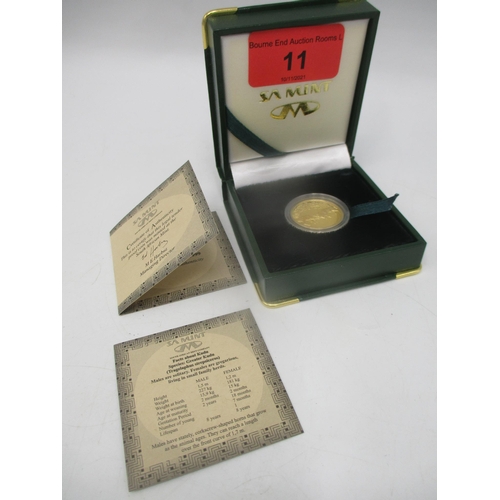 11 - A South African Mint Natura 1/4 oz 1999 24ct gold coin, 7.7g
Location: CAB