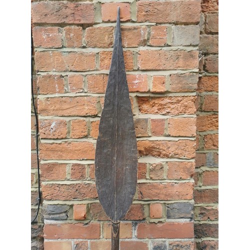 2 - A tribal art hand carved canoe paddle, probably South Pacific Island, Papua New Guinea (Sepik), late... 