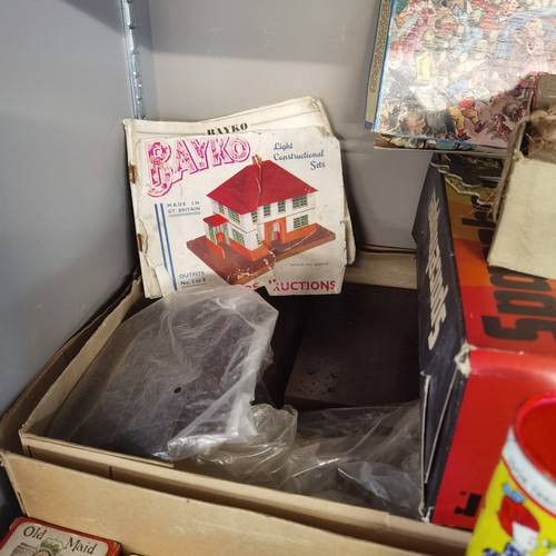 30 - Vintage children's boxed games and toys to include a Mettoy Computacar and marbles
Location: 4:3