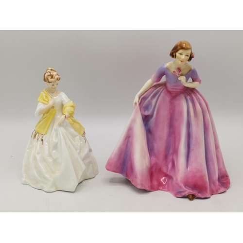 49 - A Royal Worcester porcelain figurine 'The Duchess Dress' modelled by F G Doughty, together with 'Fir... 