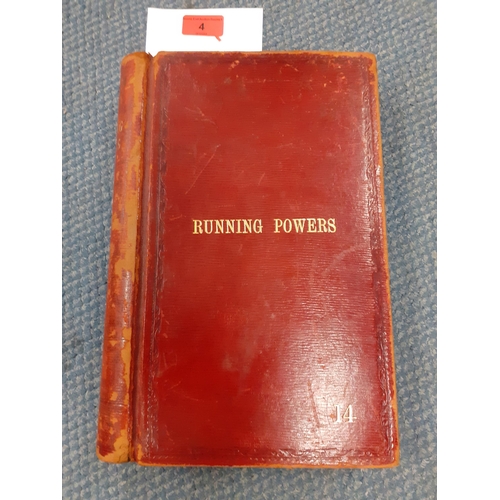 4 - Book-Running Powers, 1927 A Great Western Railway Company book for use of GWR & Co's officials only,... 