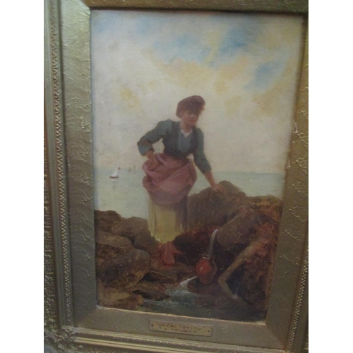5 - M Fenwick - Two 19th century oil paintings to include one entitled 'At the Spring' and 'The Fisher G... 