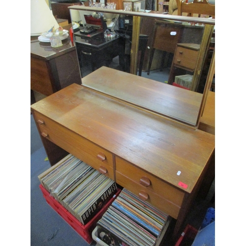 54 - John and Sylvia Ried for Stag, a teak Cantata dressing table, with adjustable mirror, two long and t... 