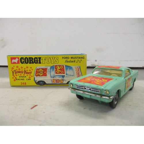 39 - A boxed Corgi Flower Power Stock Racing Car Ford Mustang 348 in a rare green colour
Location: P