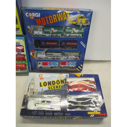 40 - A selection of boxed Corgi vehicles to include London Scene, Motorway and others, together with Matc... 