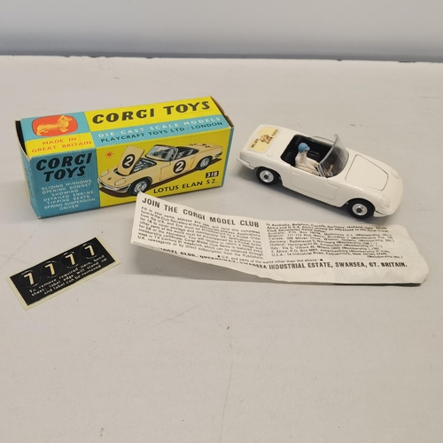 15 - A boxed Corgi toys 318 die-cast Lotus Elon S2
Condition: the box has slight wear to some edges and s... 