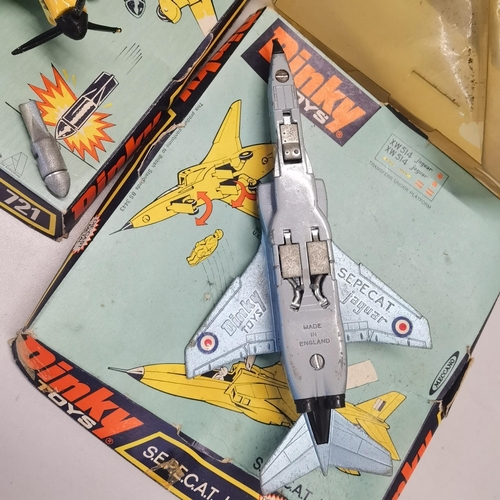 8 - Dinky Toys: Three Dinky Aircraft to include Dinky No.729 Panavia MRCA (Multi-Role Combat Aircraft), ... 