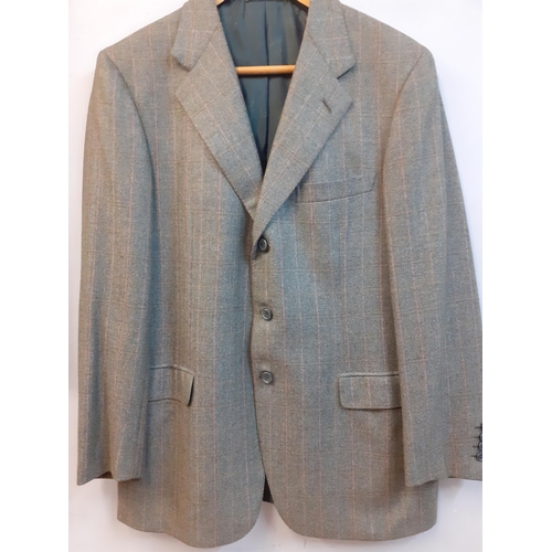 30 - Five gents tweed blazers to include a Brioni cashmere mix blazer and two Kent & Curwin blazers, size... 