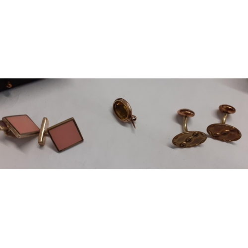 55 - Gents cufflinks to include silver and enamelled examples
Location: Cab