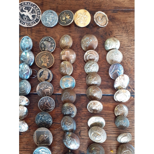 51 - Vintage military, club and Gaunt blazer metallic buttons to include British Railway and Auxiliary Fi... 