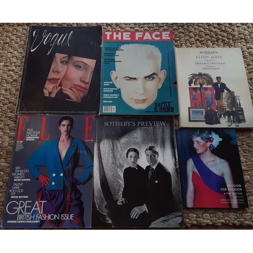 54 - Fashion interest ephemera-A 1939 'Vogue' magazine, a 1988 'The Face' magazine Issue 2, a 1988 'Elle'... 